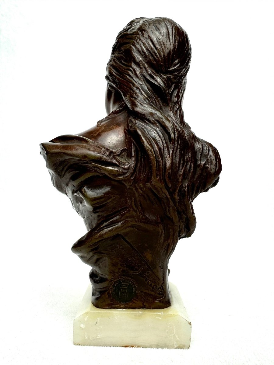 Van Der Straeten Buste De Femme En Bronze -photo-3