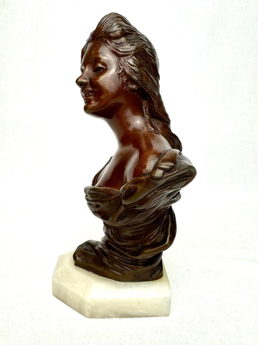 Van Der Straeten Buste De Femme En Bronze -photo-4