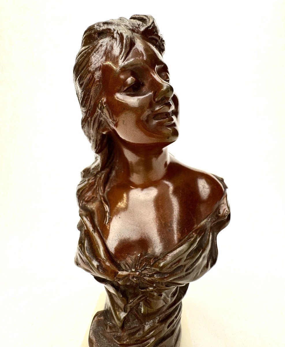 Van Der Straeten Buste De Femme En Bronze -photo-1