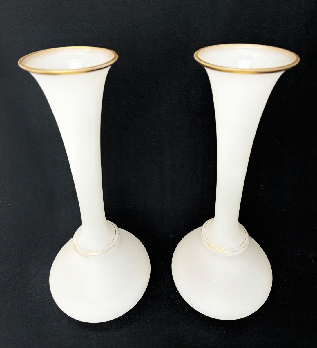 Pair De Vases En Opaline Napoléon III-photo-2