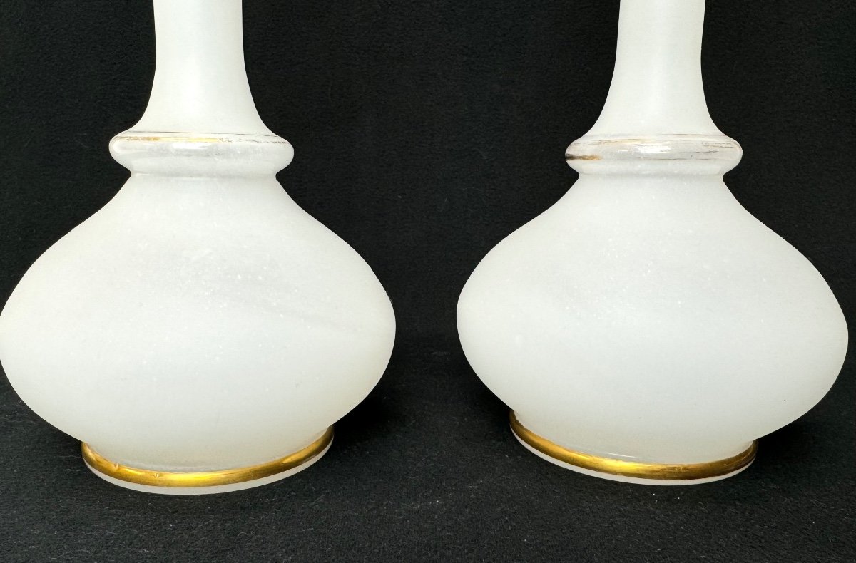 Pair De Vases En Opaline Napoléon III-photo-2