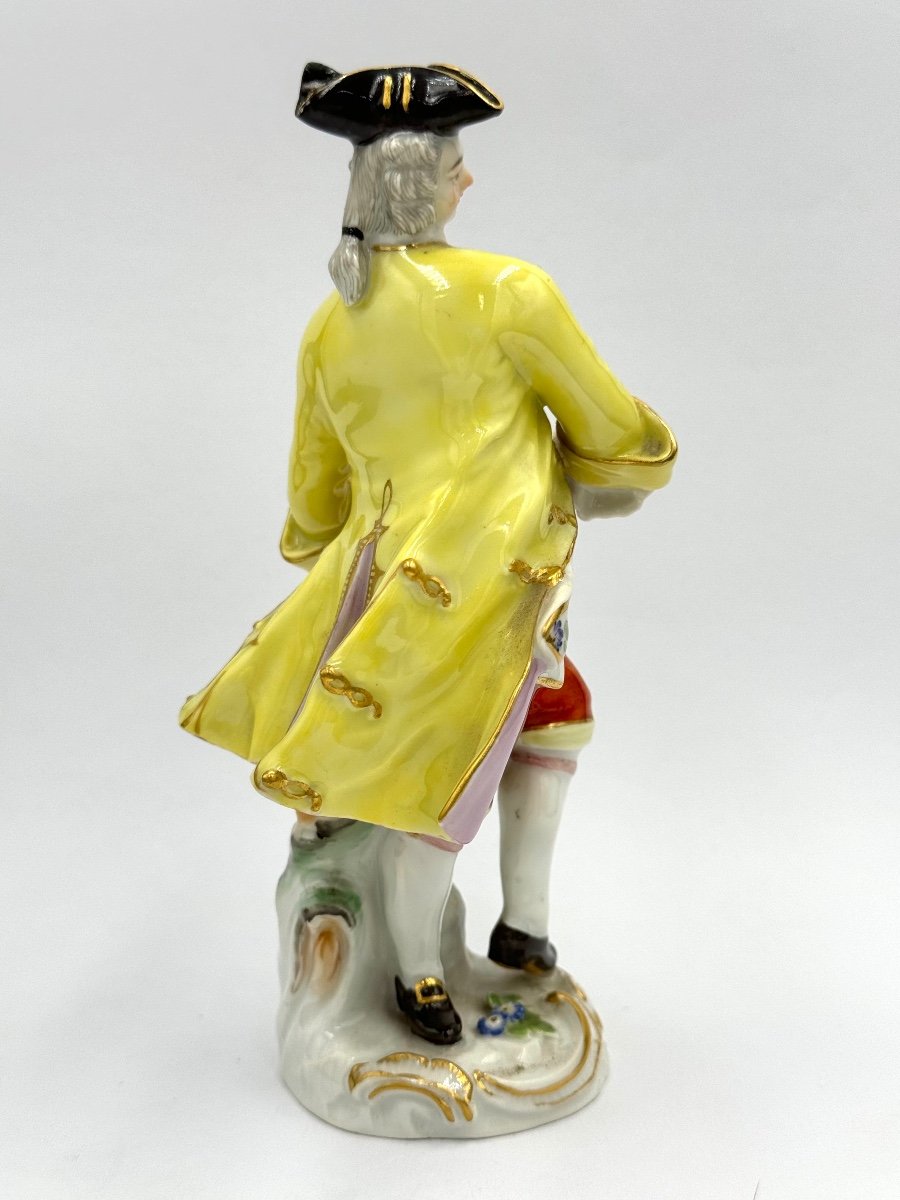 Meissen - Figurine En Porcelaine D’un Danseur -photo-1