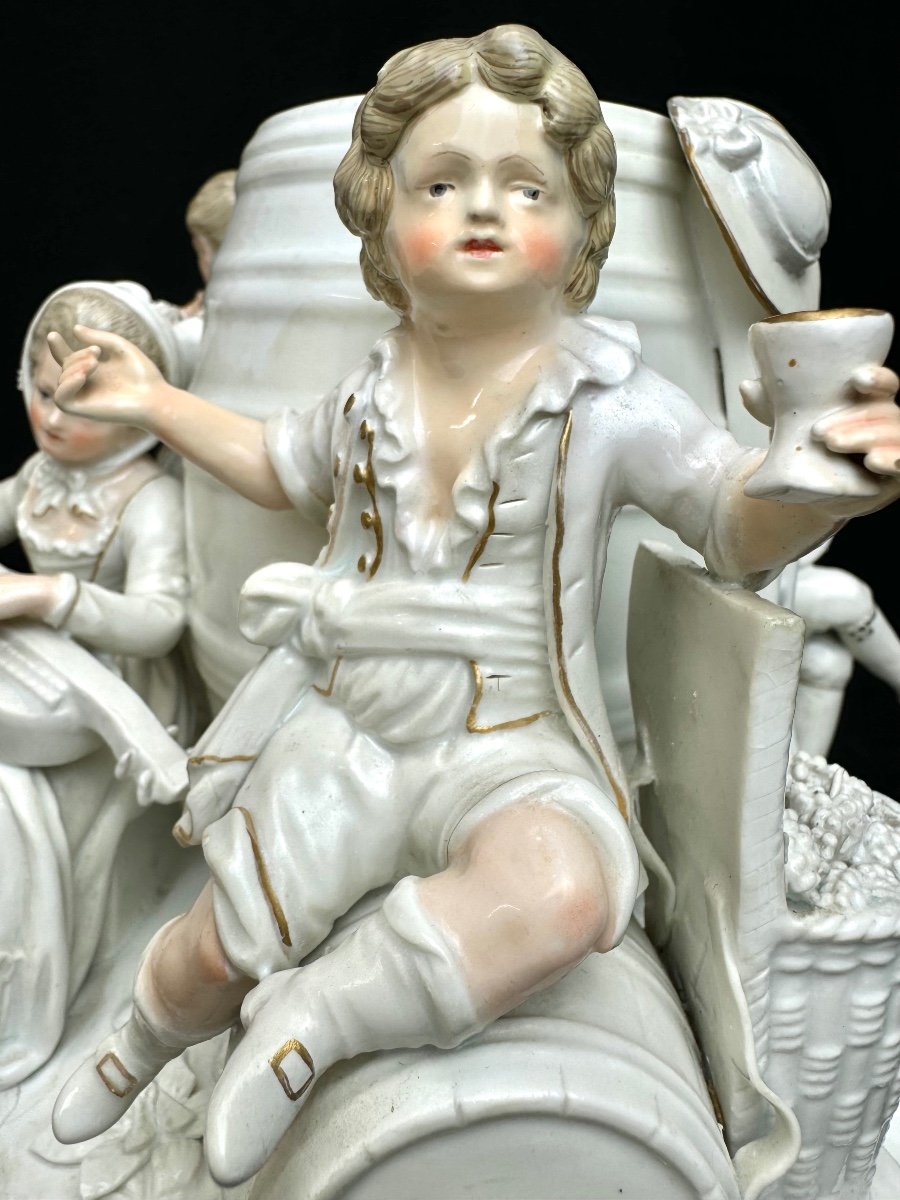 Meissen Groupe En Porcelaine "le Millésime"-photo-2