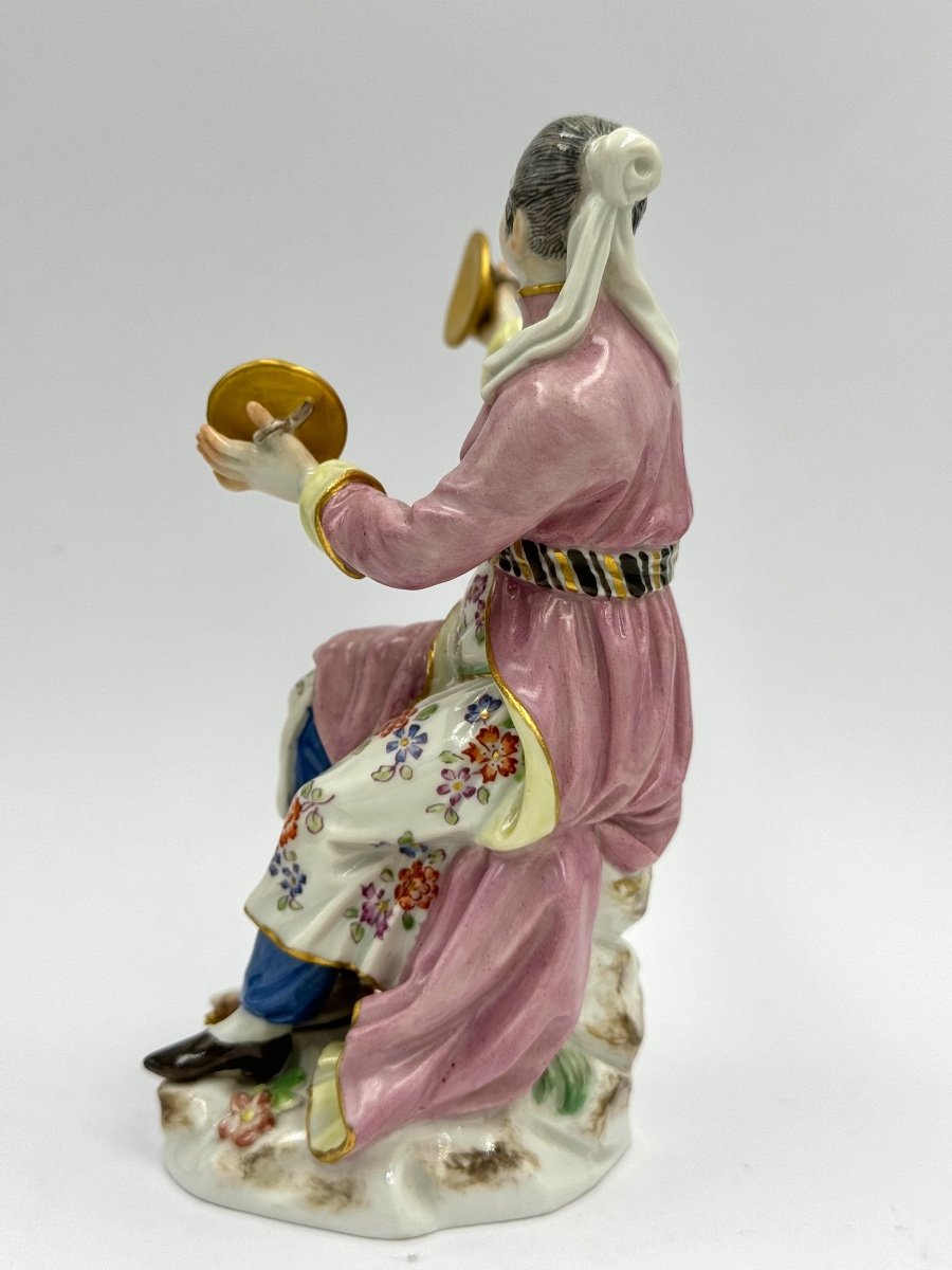 Meissen - Porcelain Figurine Of A Japanese Woman Playing Cymbals-photo-7