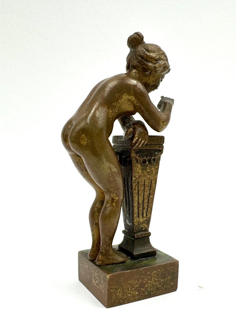 Erotic Bronze From Vienna Bacchante And Satyr By Bergman, Circa 1900-photo-2