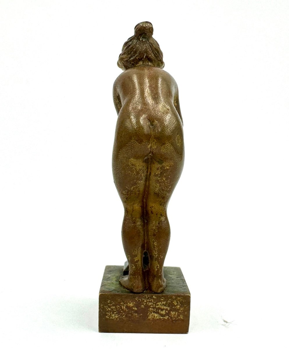 Erotic Bronze From Vienna Bacchante And Satyr By Bergman, Circa 1900-photo-3