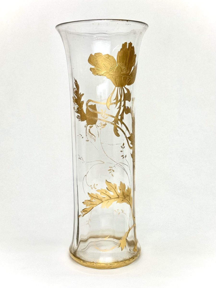 Baccarat - Vase en cristal décor de Coquelicots-photo-2