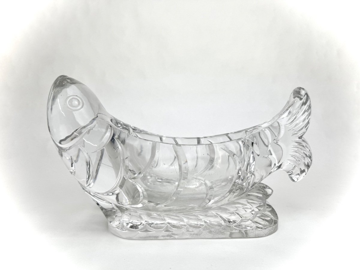 Georges Chevalier Pour Baccarat - Jardinière De Table Poisson -photo-2