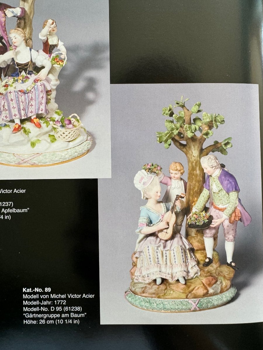 Meissen - Groupe En Porcelaine De Jardiniers Près De l'Arbre-photo-8