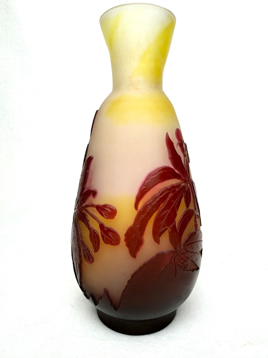 Gallé, Vase With Plum Blossom Decor -photo-3