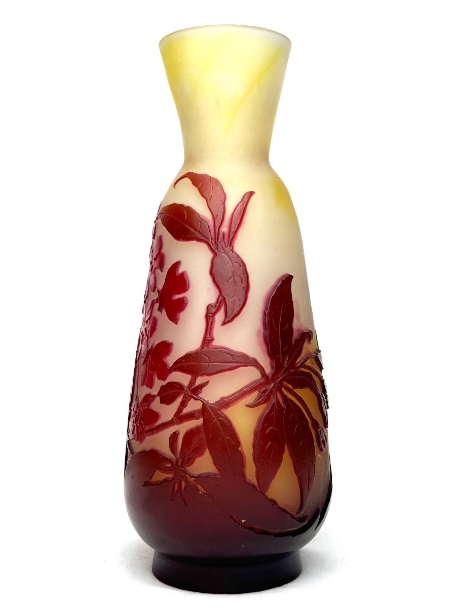 Gallé, Vase With Plum Blossom Decor -photo-4