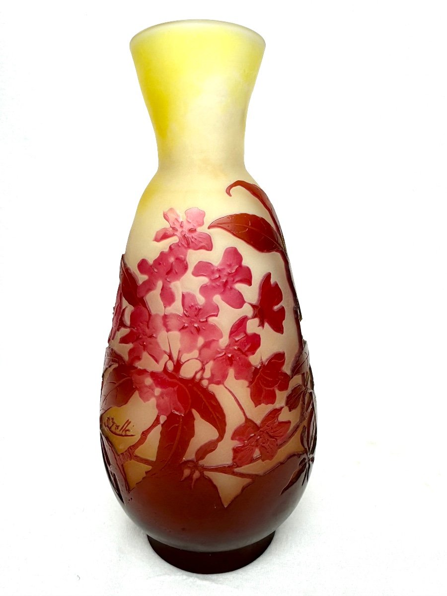 Gallé, Vase With Plum Blossom Decor -photo-1