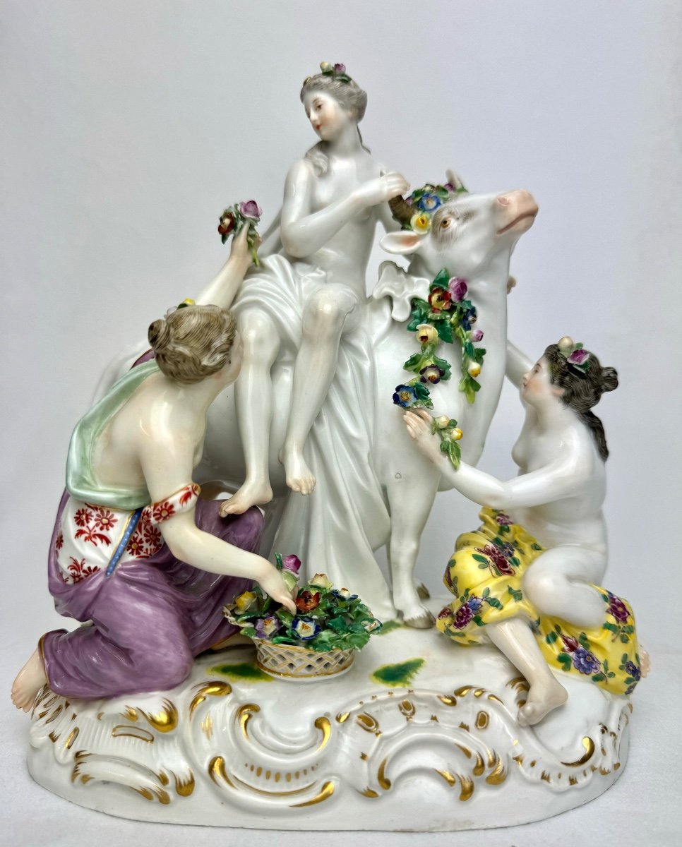 Meissen - Grupe En Porcelaine l’Enlèvement d'Europe