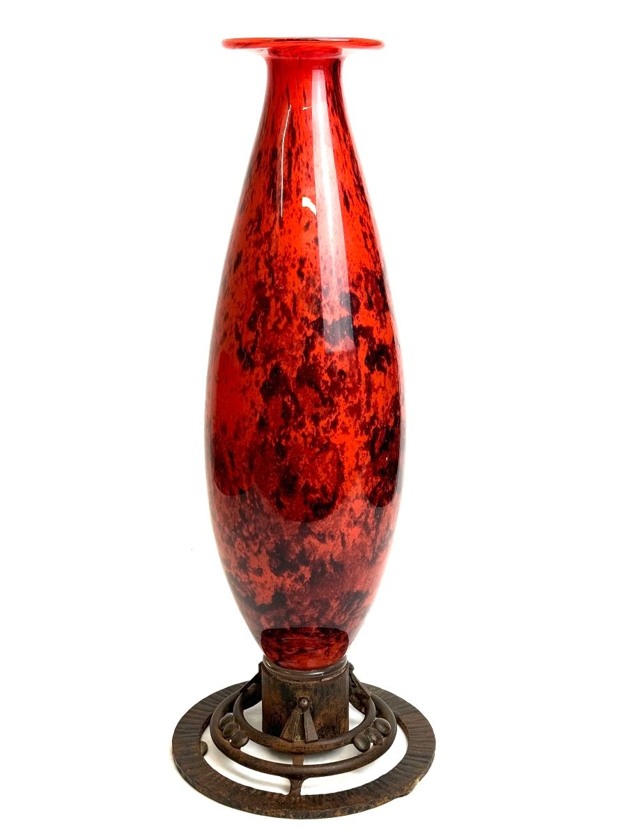 André Delatte Nancy - Art Deco Vase -photo-2