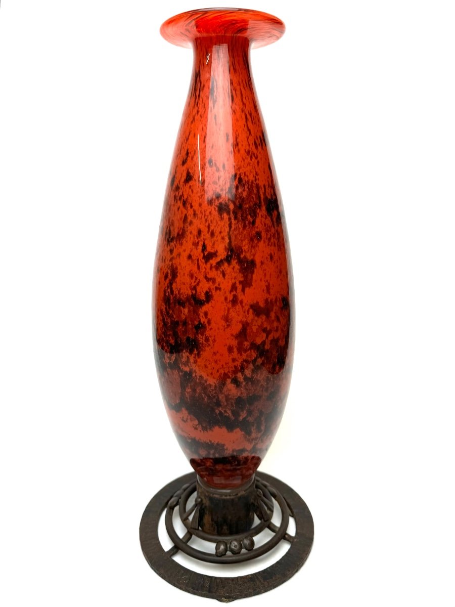 André Delatte Nancy - Art Deco Vase -photo-3