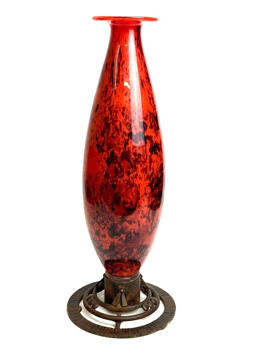 André Delatte Nancy - Art Deco Vase -photo-4