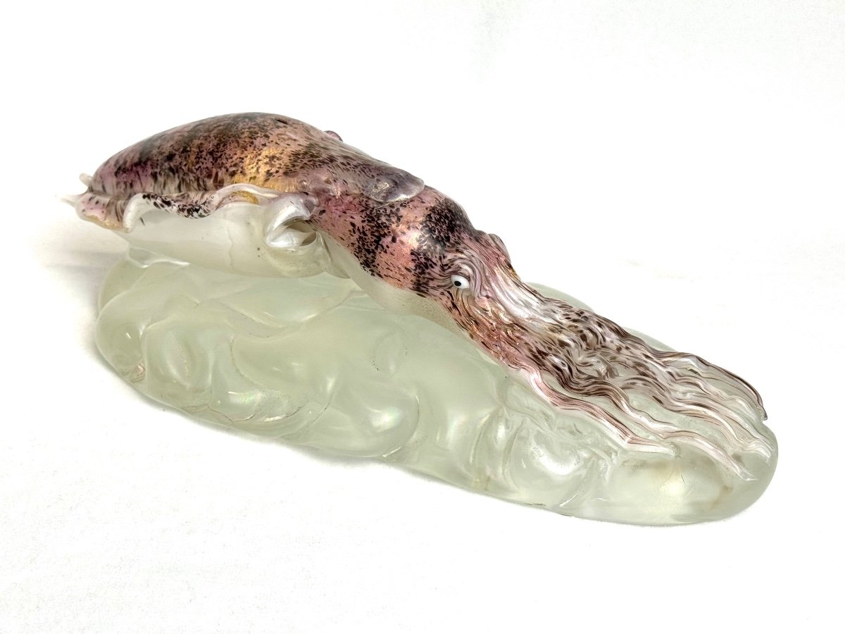 Murano Glass Squid Figure -photo-3