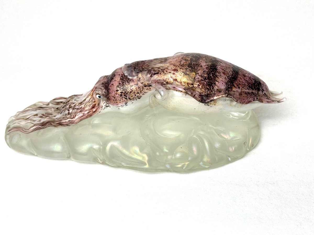 Murano Glass Squid Figure -photo-4