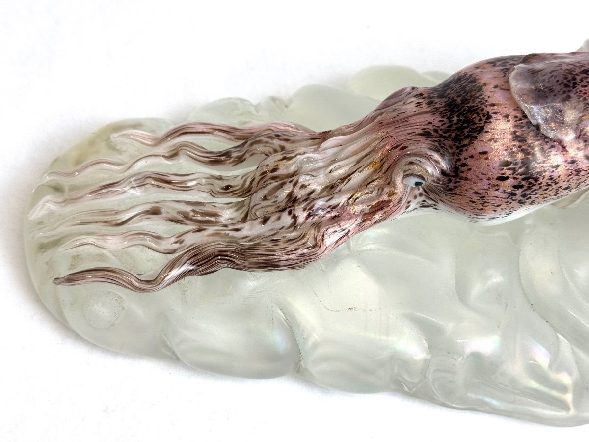 Murano Glass Squid Figure -photo-6