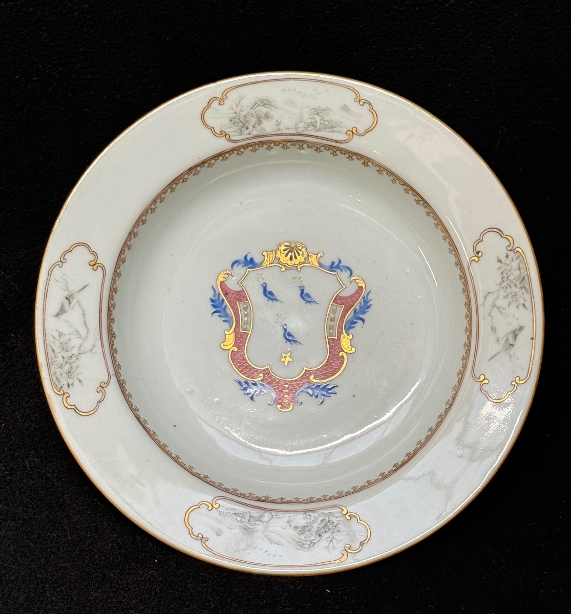 Chinese Porcelain Plate With Armorial Decor