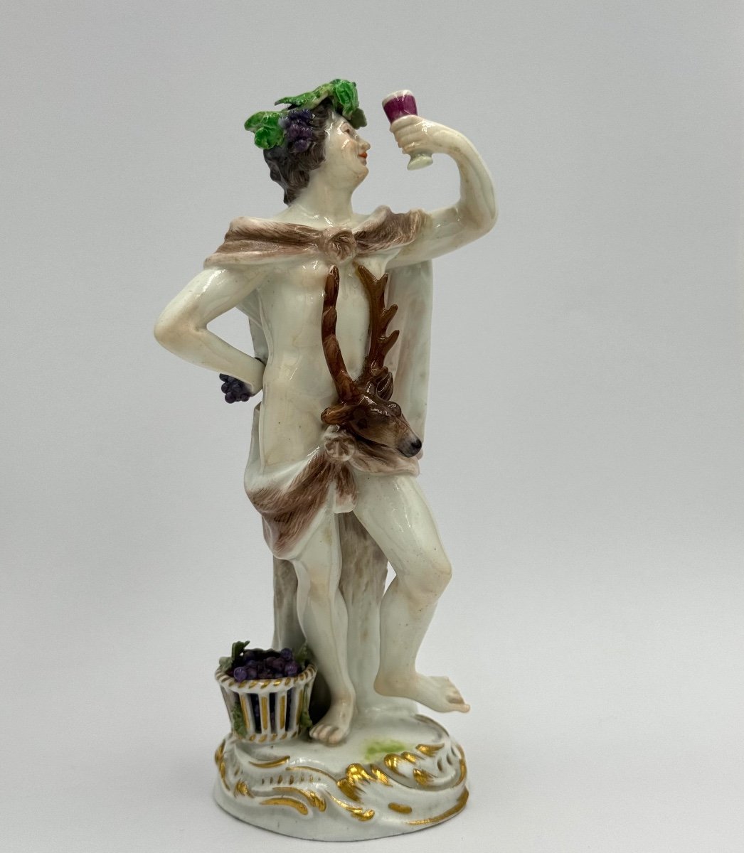 Meissen, Figurine En Porcelaine Allégorie de l'Automne-photo-2