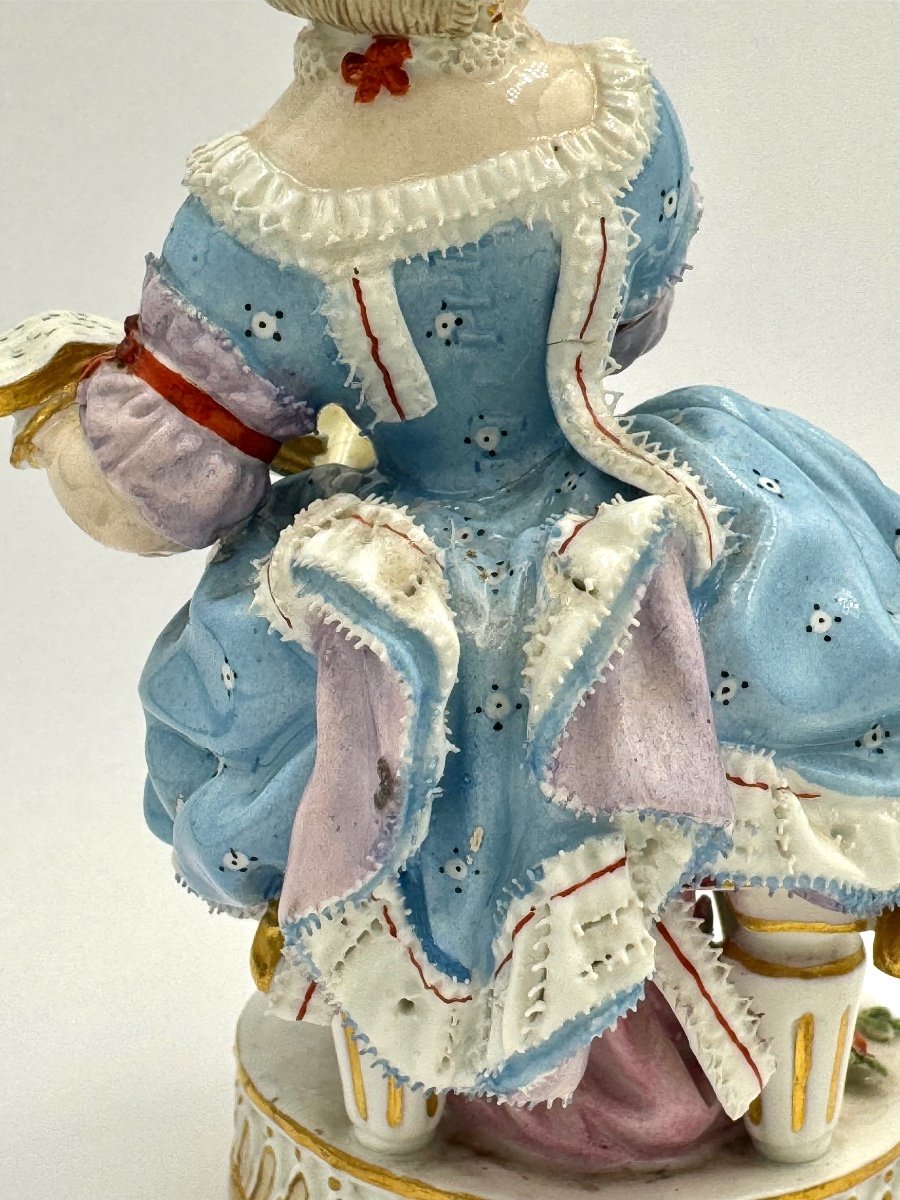 Figurine En Porcelaine De Meissen,  fille Avec Un Livre-photo-5