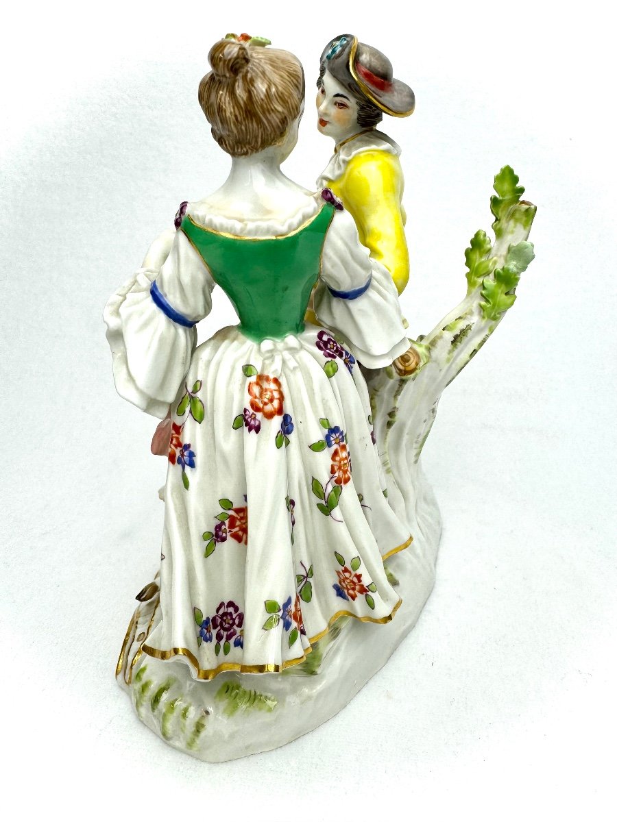 Meissen Grupe Bergers En Porcelaine-photo-6