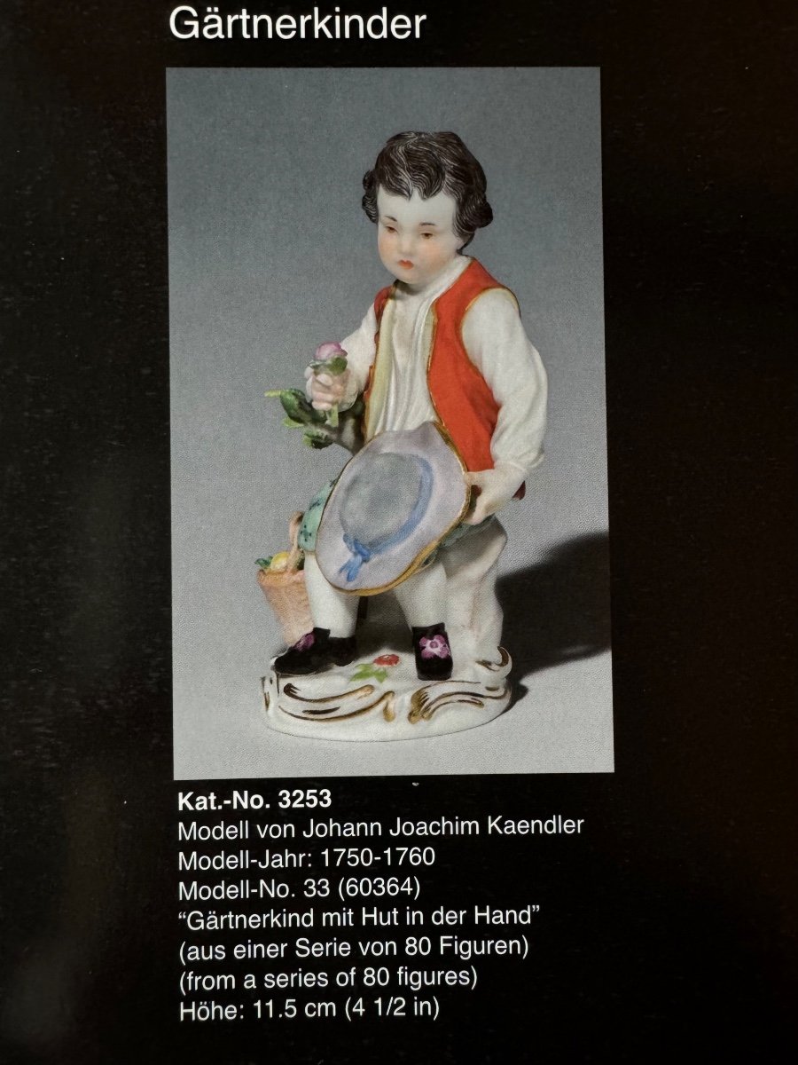 Meissen Child Gardener With Hat In Hand. -photo-7