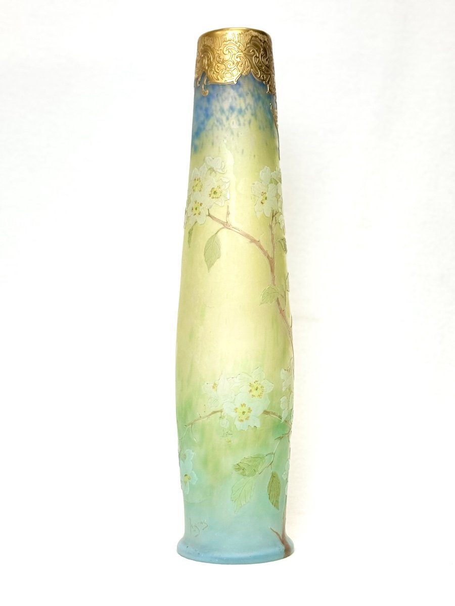 Legras - “apple Blossom” Vase-photo-2