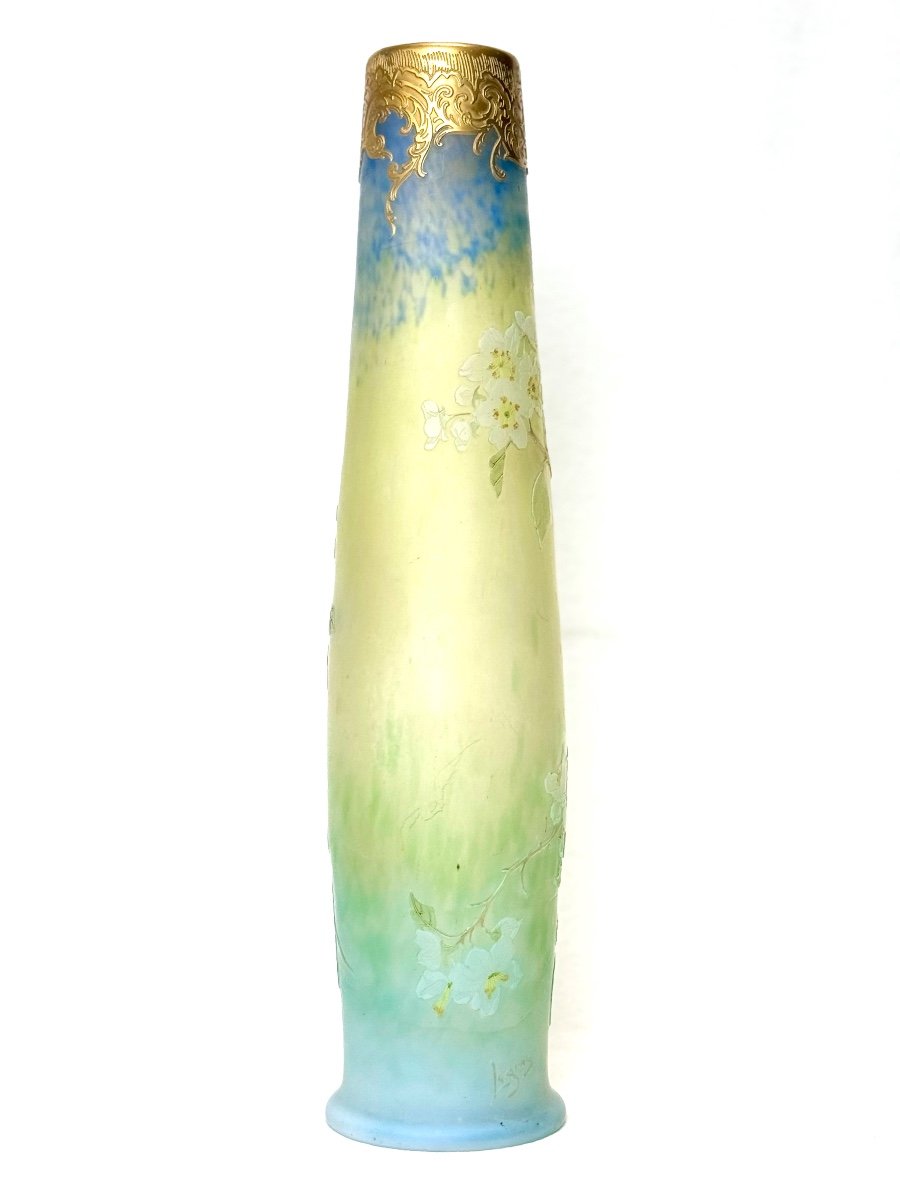 Legras - “apple Blossom” Vase-photo-3