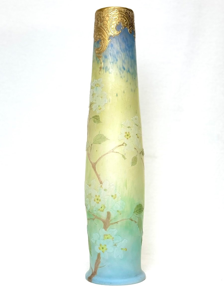 Legras - “apple Blossom” Vase-photo-1