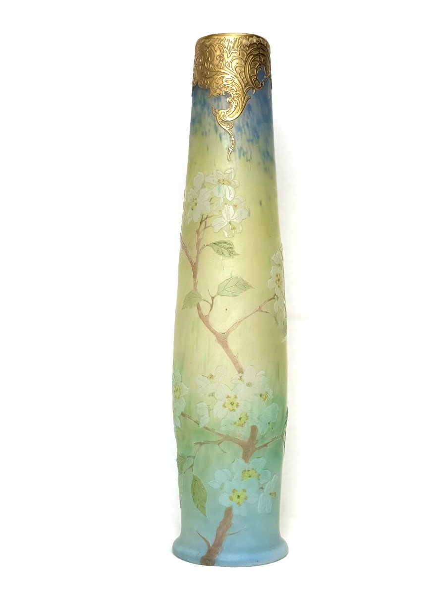 Legras - “apple Blossom” Vase