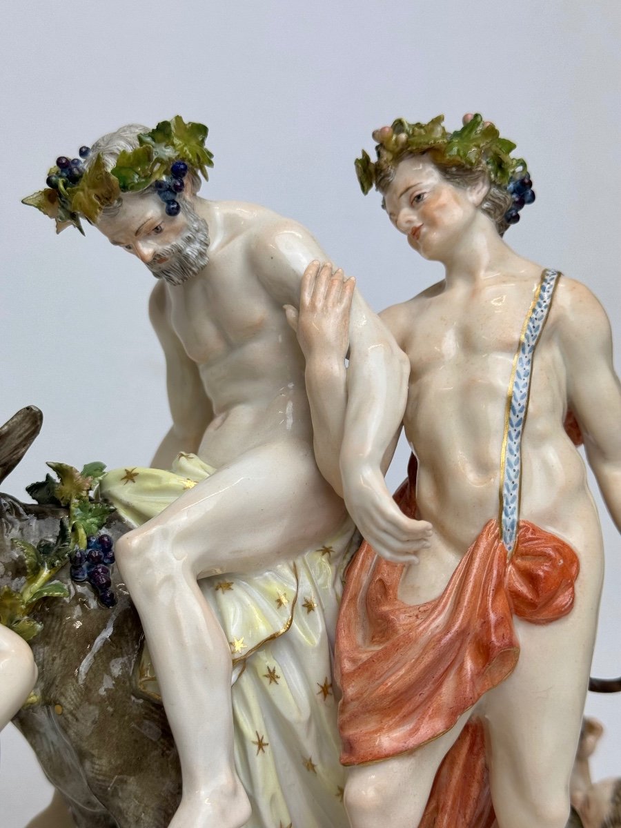 Meissen - Porcelain Group Silenus On A Donkey-photo-1