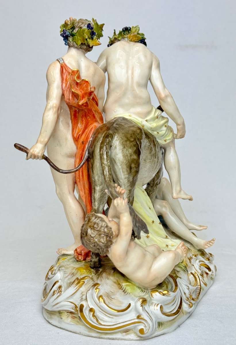 Meissen - Porcelain Group Silenus On A Donkey-photo-2