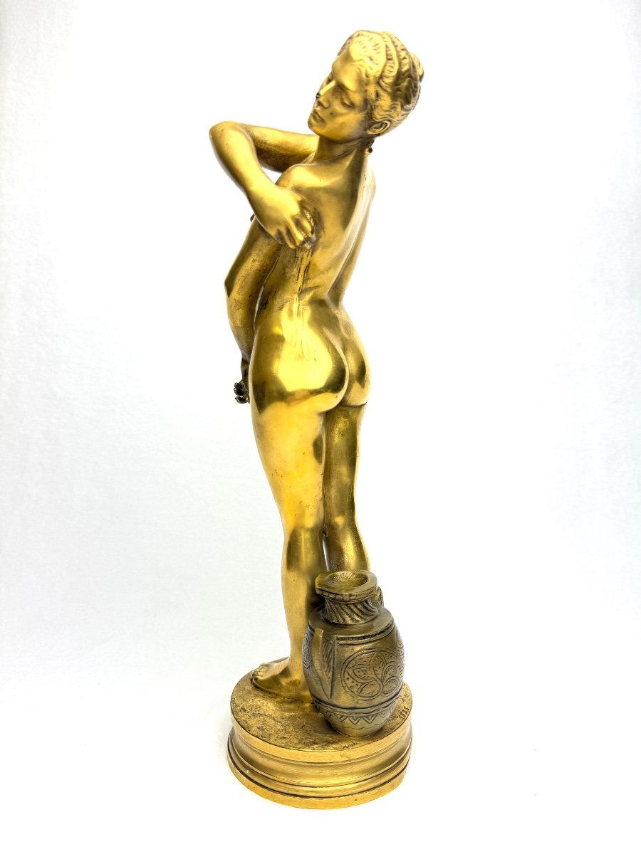 Gérôme  - Sculpture En  Bronze Bethsabée Au Bain -photo-2