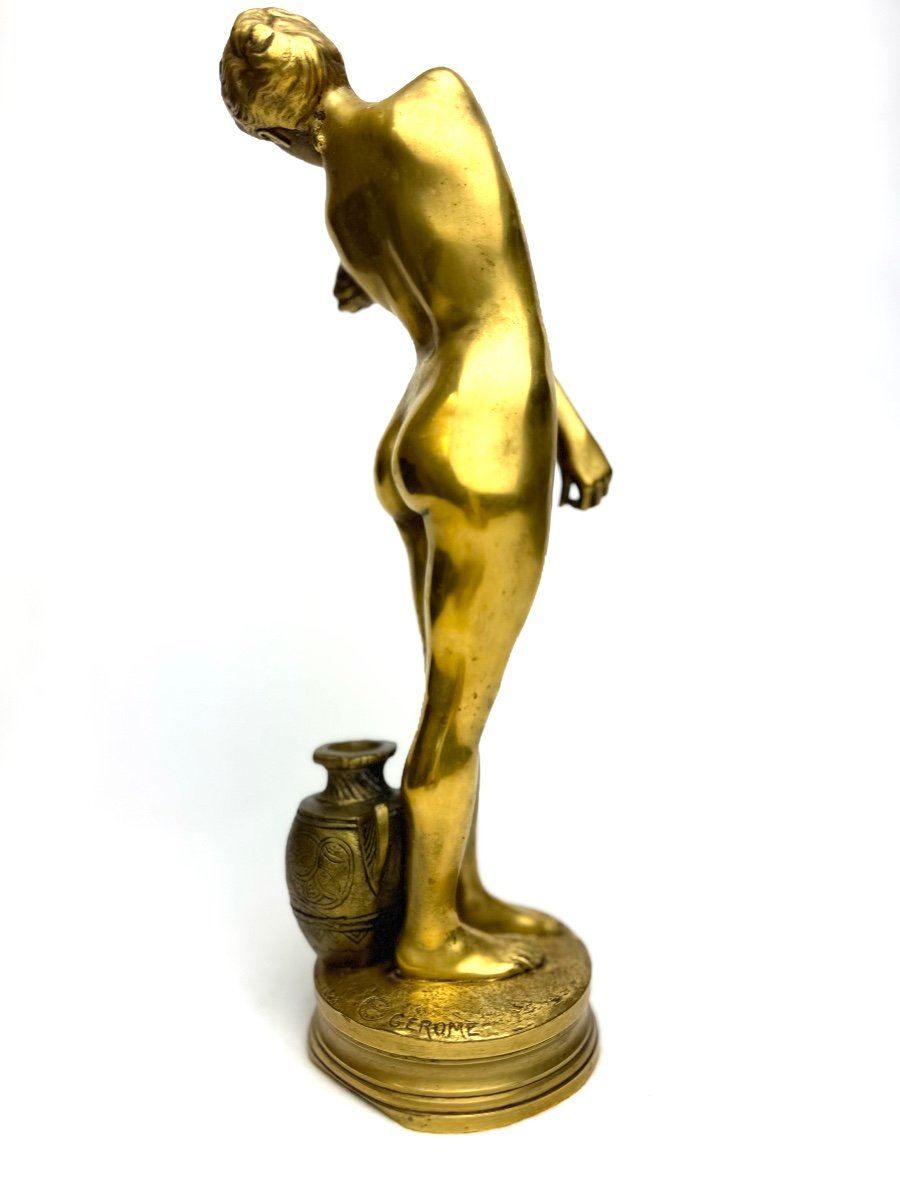 Gérôme  - Sculpture En  Bronze Bethsabée Au Bain -photo-4