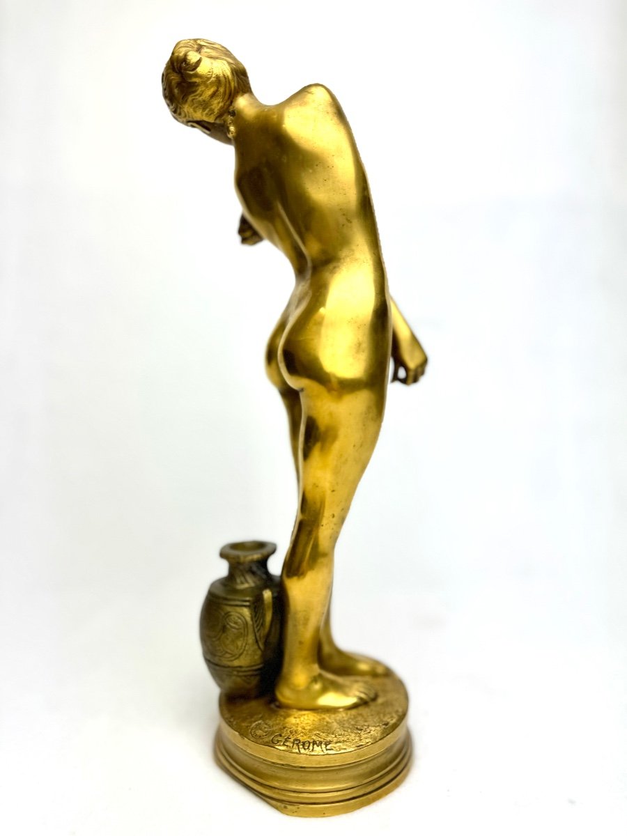 Gérôme  - Sculpture En  Bronze Bethsabée Au Bain -photo-4