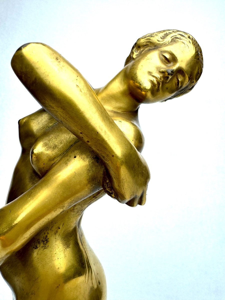 Gérôme  - Sculpture En  Bronze Bethsabée Au Bain -photo-5