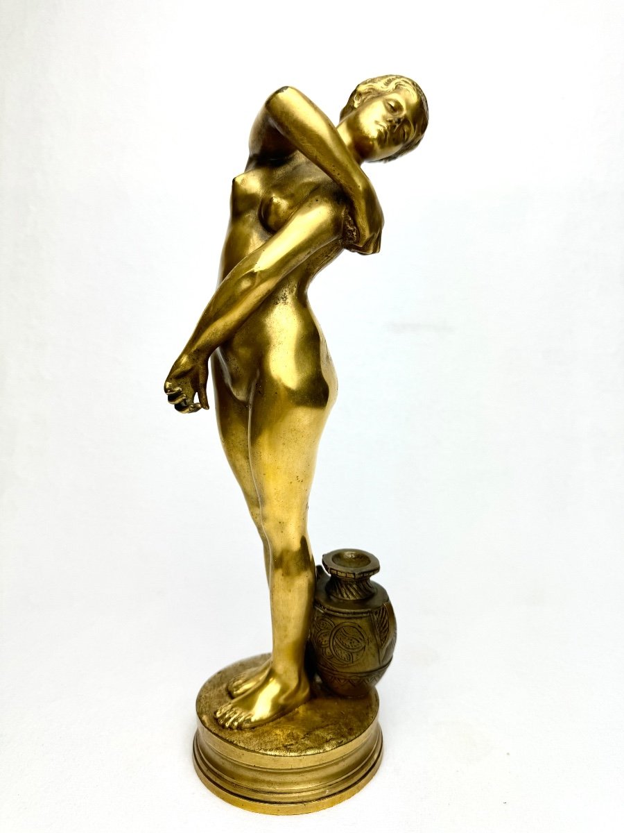 Gérôme  - Sculpture En  Bronze Bethsabée Au Bain 