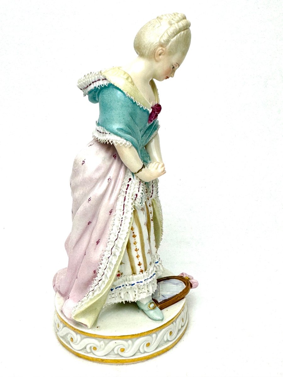 Meissen - Fille Avec Miroir Brisé-photo-2