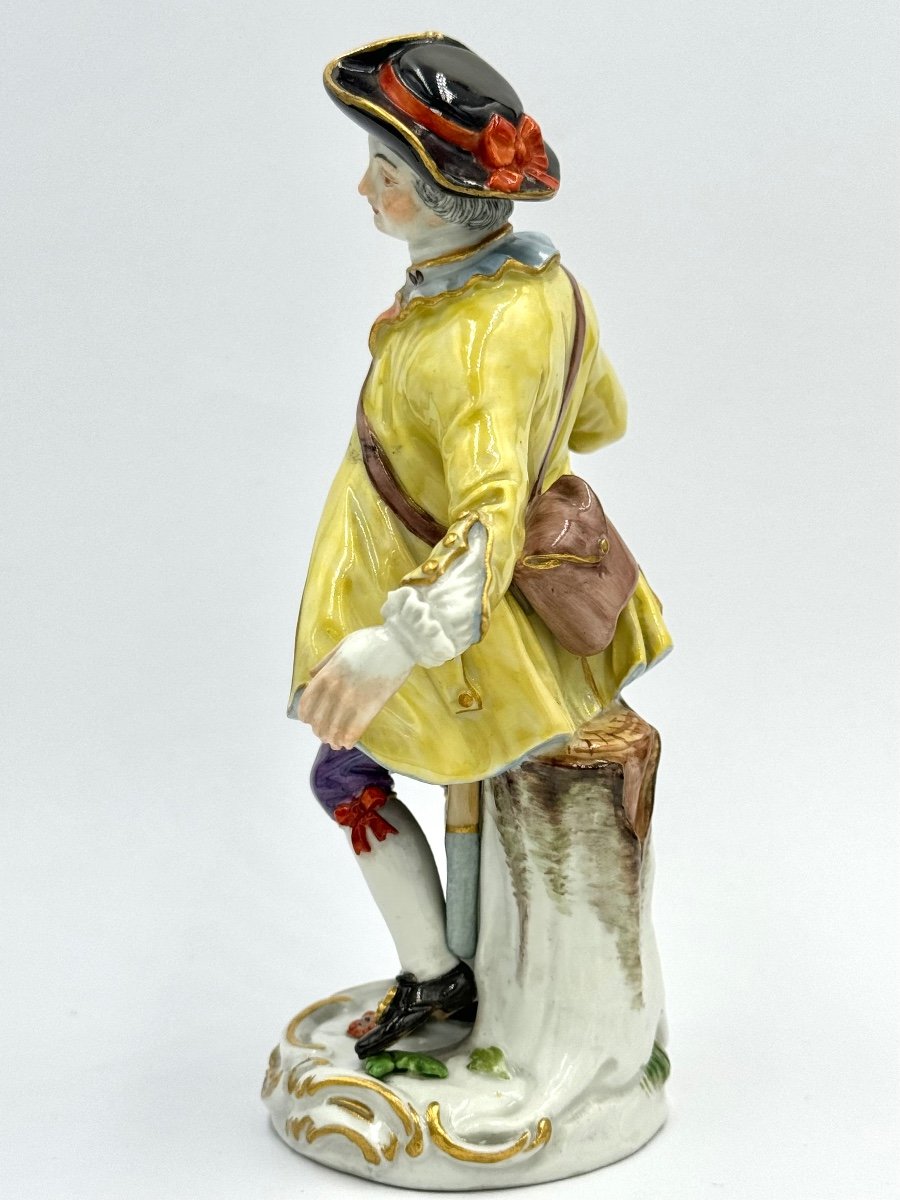 Meissen - Figure En Porcelaine D’un Enfant Jardinier Avec Houlette De Berger-photo-4