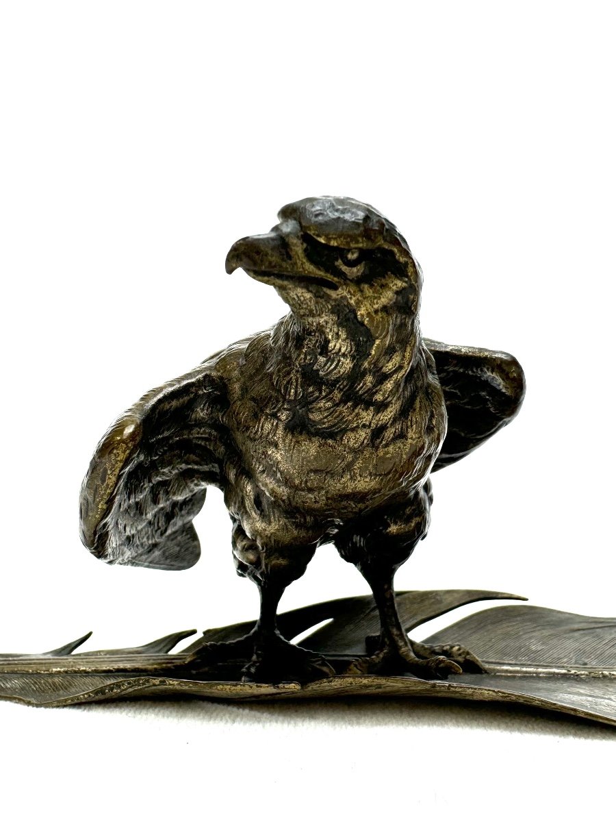 Bergmann - Bronze De Vienne L’aigle à La Plume 