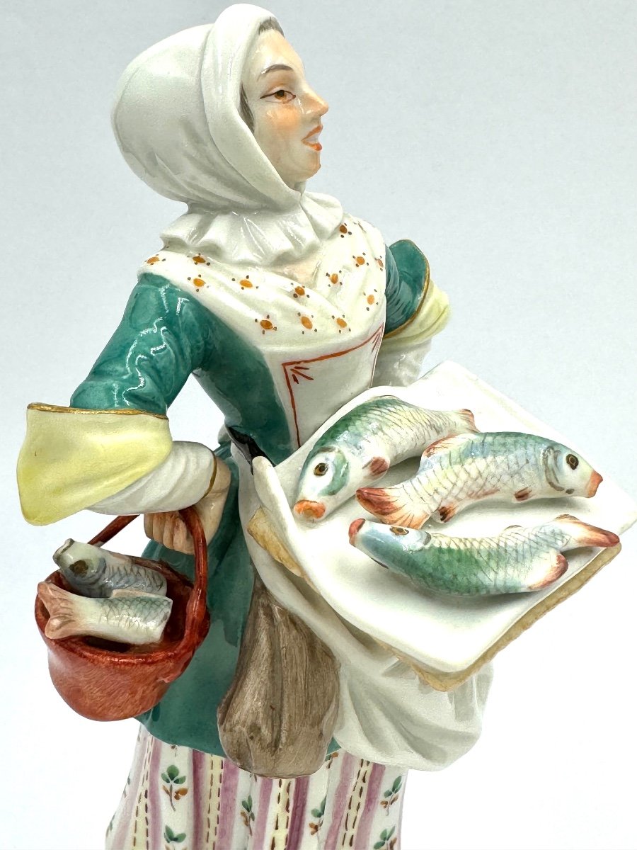 Meissen - Les Cris De Paris, Vendeuse De Poisson-photo-3