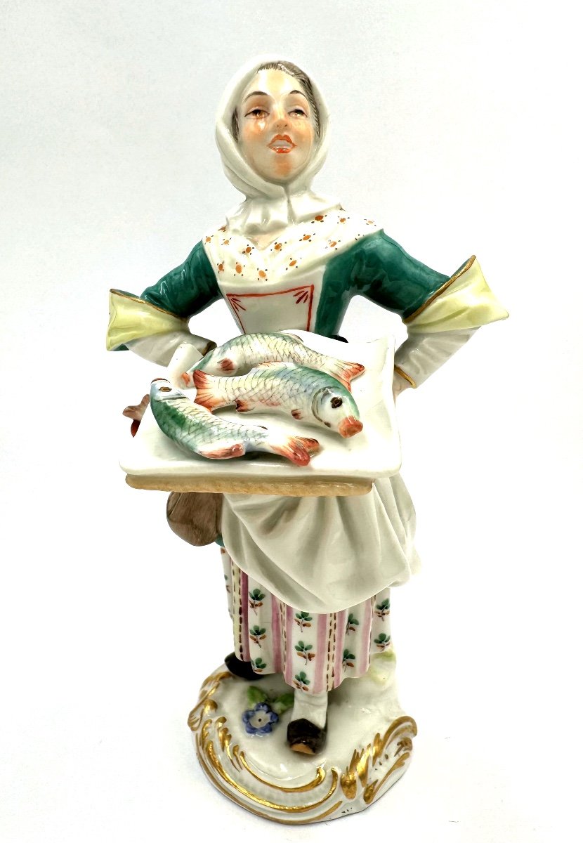 Meissen - Les Cris De Paris, Vendeuse De Poisson