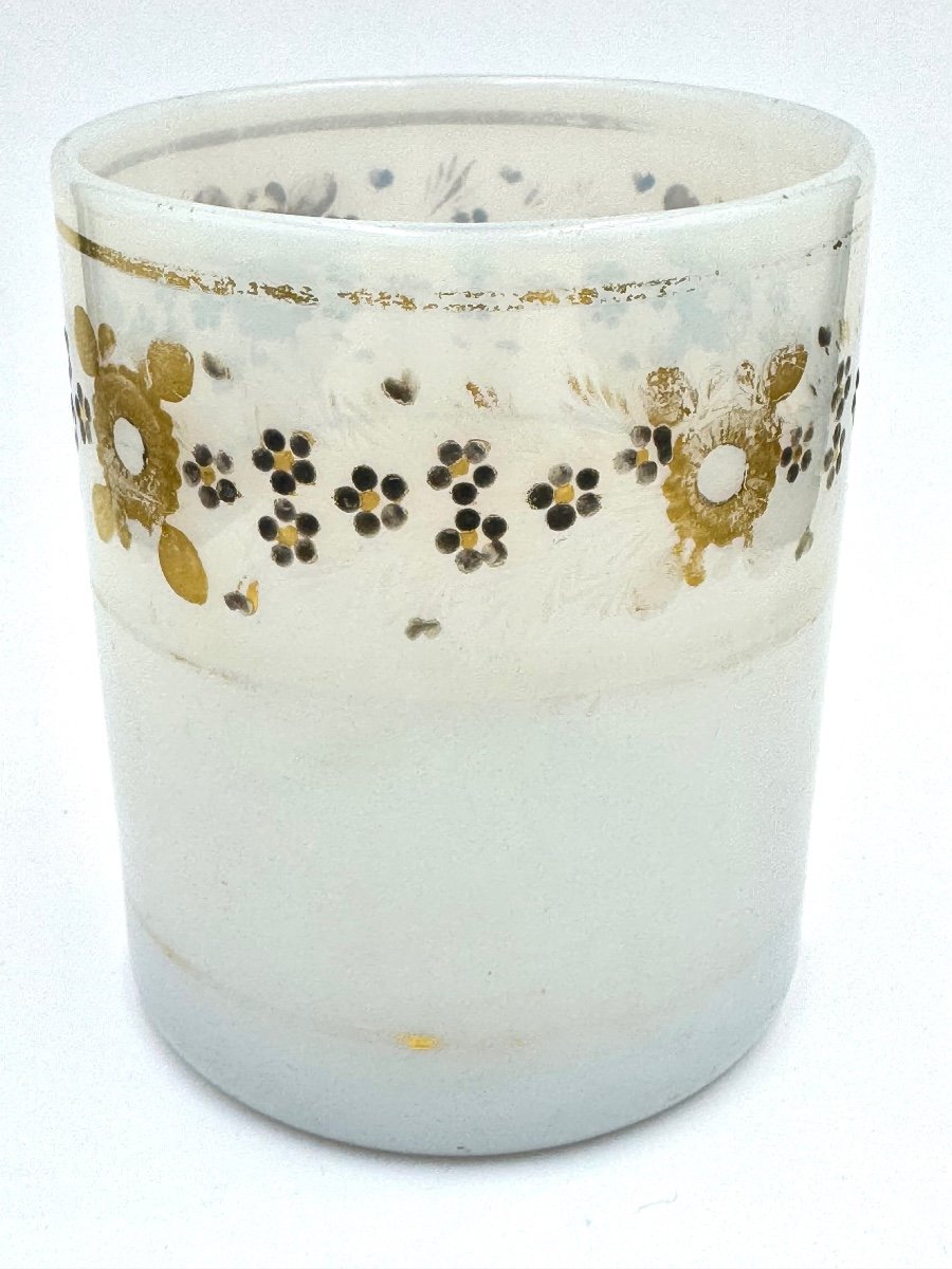 Jean-baptiste Desvignes, Opaline Goblet Decorated With A Flower Crown-photo-3