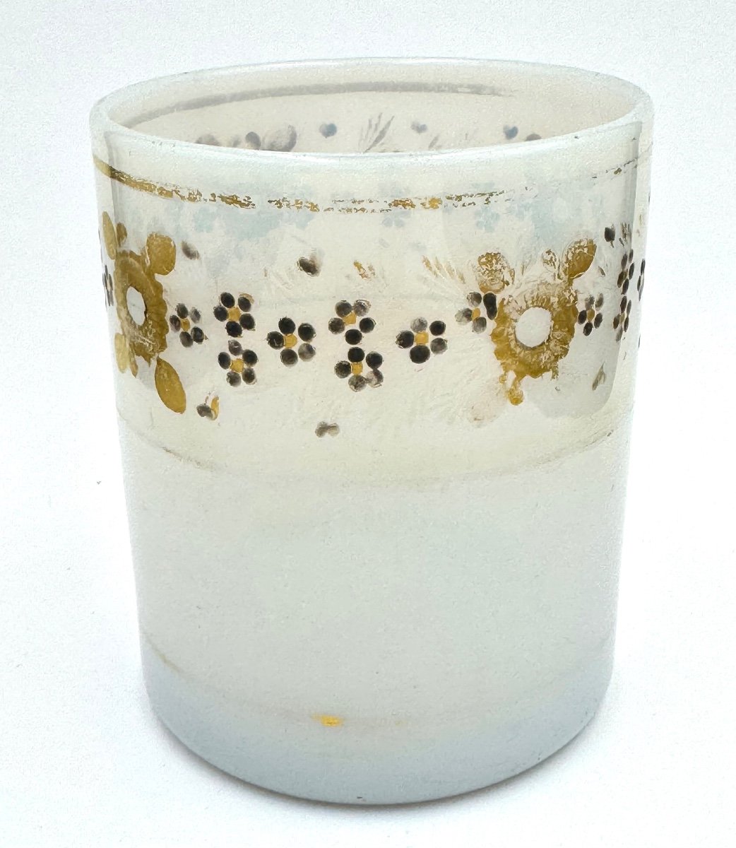 Jean-baptiste Desvignes, Opaline Goblet Decorated With A Flower Crown-photo-4