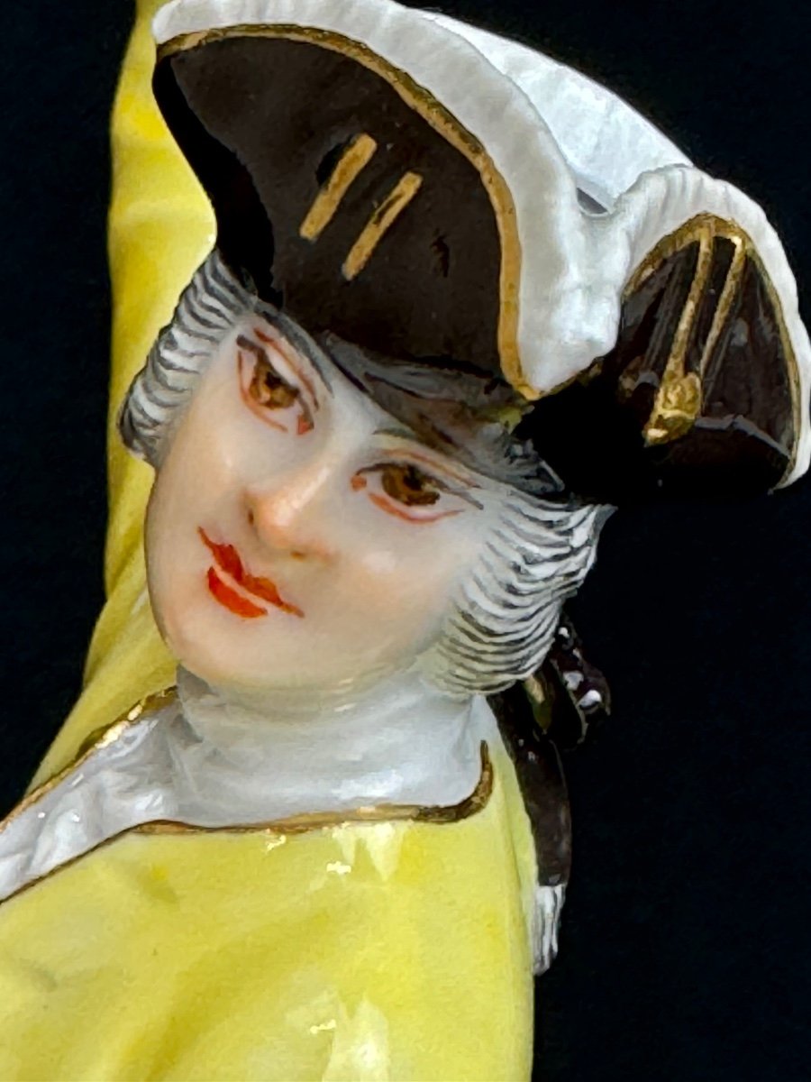 Meissen, Figure En Porcelaine Soldat Avec Tambour à Cheval-photo-4