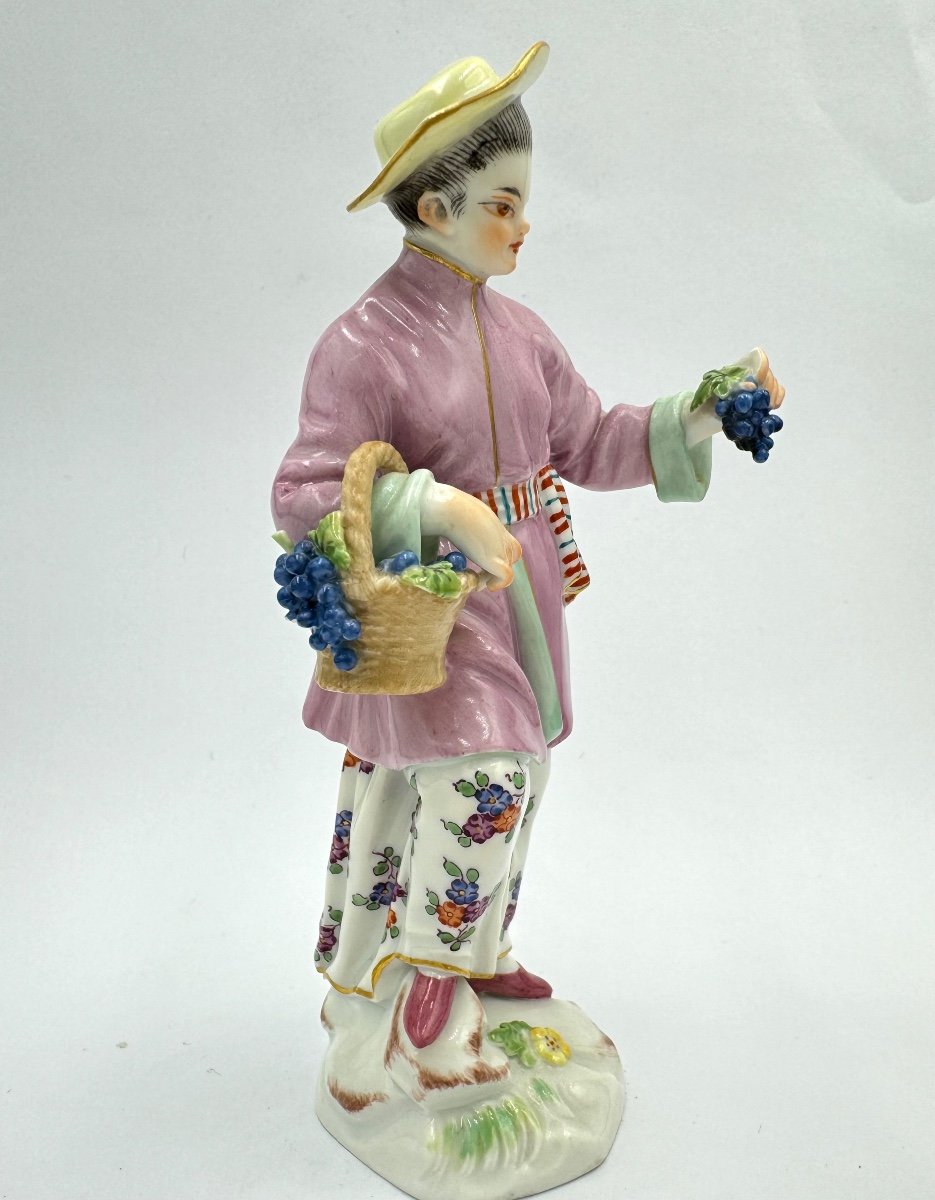 Meissen -  Femme Japonaise Avec Panier à Raisins-photo-2