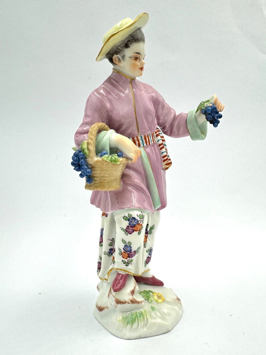 Meissen -  Femme Japonaise Avec Panier à Raisins-photo-1