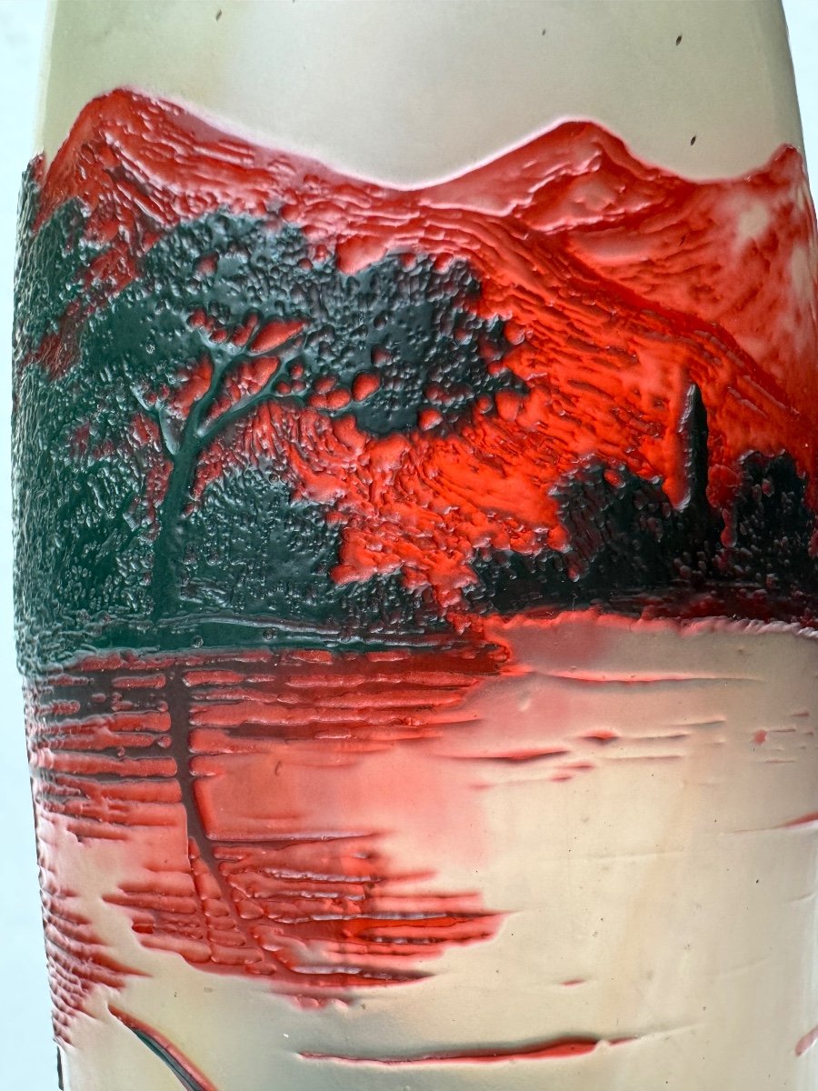 De Vez, Vase With Lake Landscape Decor-photo-3